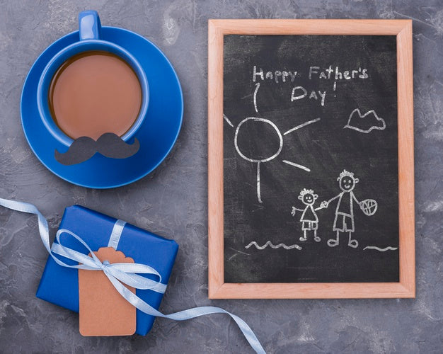 Top View Of Father'S Day Concept Mock-Up Psd