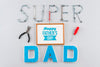 Top View Of Father'S Day Concept Psd