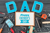 Top View Of Father'S Day Concept Psd
