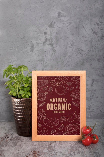 Top View Of Food Menu Concept Mock-Up Psd