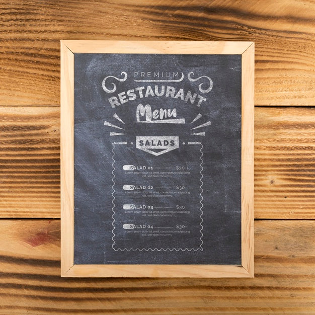 Top View Of Food Menu Concept Mock-Up Psd
