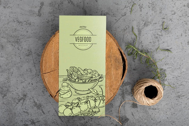 Top View Of Food Menu Concept Mock-Up Psd