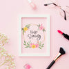 Top View Of Frame With Make-Up Essentials Psd