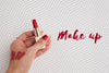 Top View Of Hand And Lipstick Mock-Up Psd