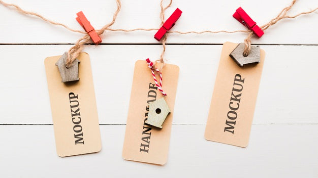 Top View Of Handmade Concept Mock-Up Psd