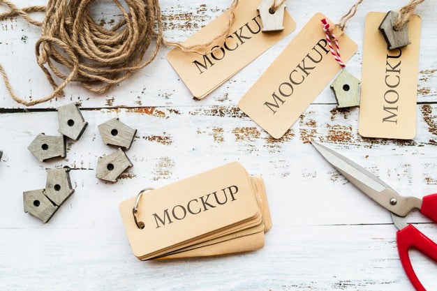 Top View Of Handmade Concept Mock-Up Psd