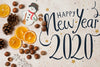 Top View Of Happy New Year 2020 Mock-Up Psd