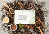 Top View Of Herbal Tea Concept Mock-Up Psd