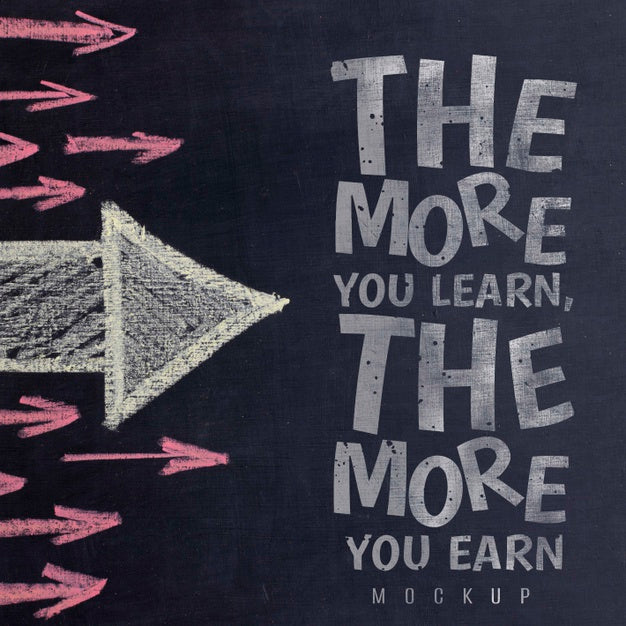 Top View Of Inspirational Message With Chalk Psd