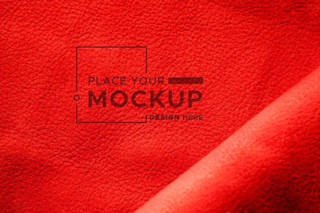 Top View Of Leather Material Mock-Up Psd
