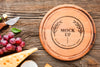 Top View Of Locally Grown Cheese With Grapes Mock-Up Psd
