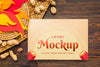 Top View Of Lohri Concept Mock-Up Psd