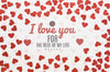 Top View Of Love Message Surrounded By Hearts Psd