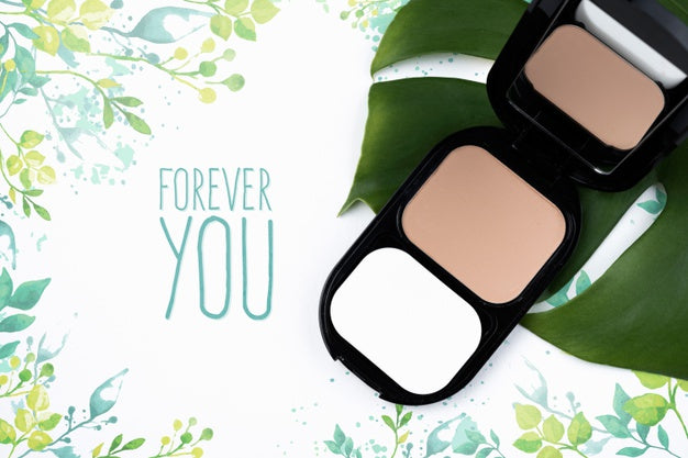 Top View Of Make-Up Palette Mock-Up Psd