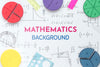 Top View Of Mathematics Background With Shapes And Rulers Psd