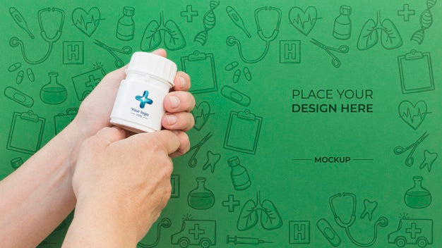 Top View Of Medical Concept Mock-Up Psd