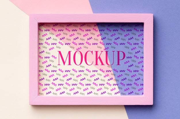 Top View Of Mock-Up Frame Psd