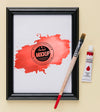 Top View Of Mock-Up Frame With Paint Brush And Tube Psd