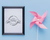 Top View Of Mock-Up Frame With Pink Decoration Psd
