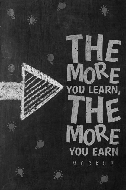 Top View Of Motivation Message In Chalk Psd