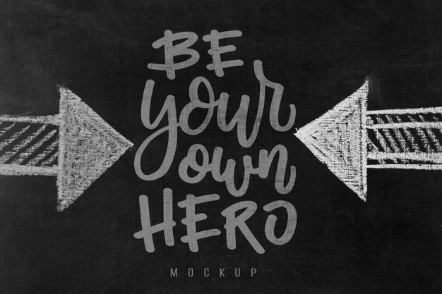 Top View Of Motivational Message With Chalk Psd