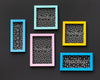 Top View Of Multiple Mock-Up Frames Psd