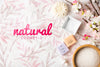 Top View Of Natural Cosmetic Products Psd