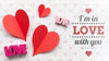 Top View Of Paper Hearts And Message Psd