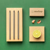 Top View Of Paper Stationery With Citrus Psd