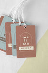Top View Of Paper Tags Mock-Up Psd