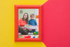 Top View Of Plain Picture Frame Psd