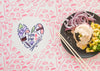 Top View Of Plate Of Food With Pink Background Psd