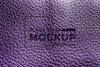 Top View Of Purple Leather Material Psd