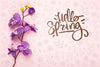 Top View Of Purple Spring Orchid Psd