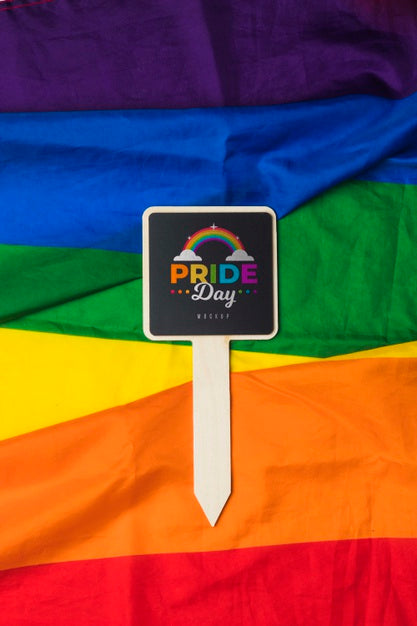 Top View Of Rainbow Colored Textile Psd