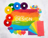 Top View Of Rainbow Flag With Rosettes And Hearts Psd