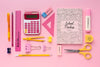 Top View Of School Supplies Collection Mock-Up Psd