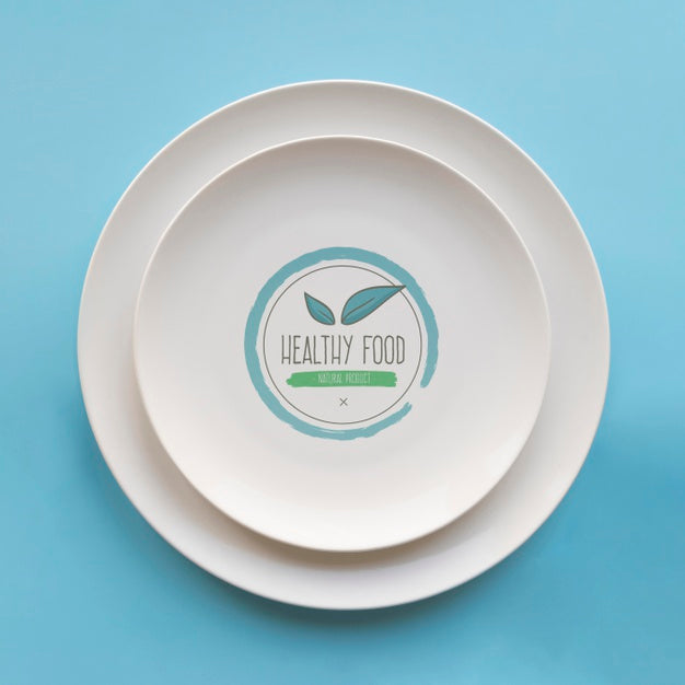 Top View Of Simple Plates Psd