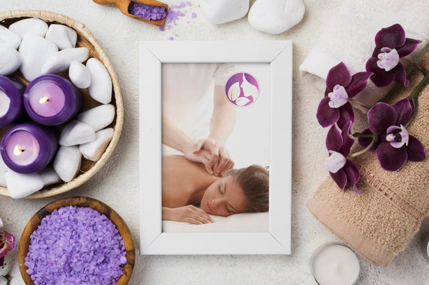 Top View Of Spa Concept Mock-Up Psd