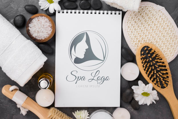 Top View Of Spa Concept Mock-Up Psd