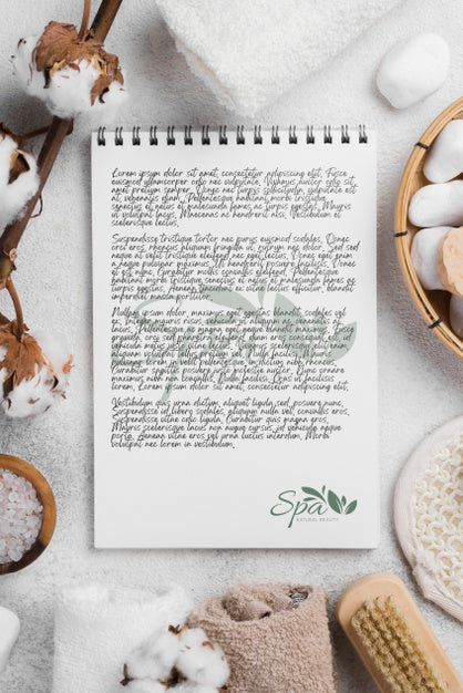 Top View Of Spa Concept Mock-Up Psd