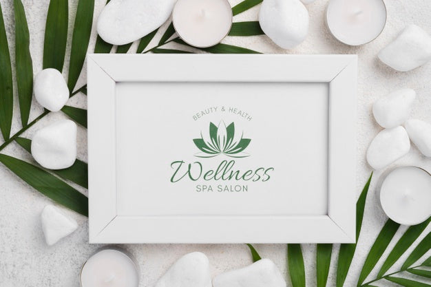 Top View Of Spa Concept Mock-Up Psd