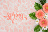 Top View Of Spring Daisies With Other Flowers Psd