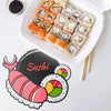 Top View Of Sushi On Table With Soy Sauce Psd