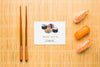 Top View Of Sushi With Chopsticks Psd