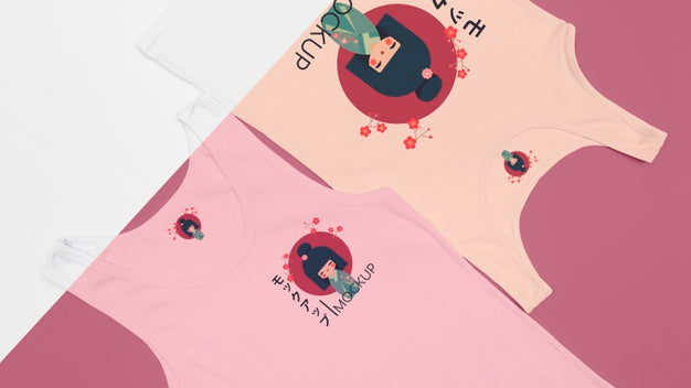 Top View Of T-Shirt Concept Mock-Up Psd