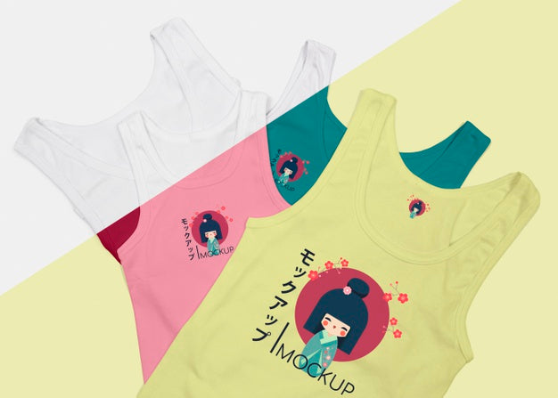 Top View Of T-Shirt Concept Mock-Up Psd