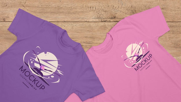 Top View Of T-Shirt Concept Mock-Up Psd