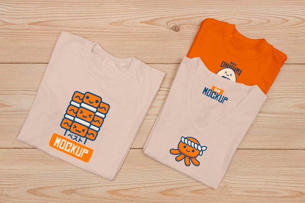 Top View Of T-Shirt Concept Mock-Up Psd