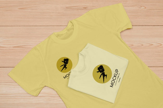 Top View Of T-Shirt Concept Mock-Up Psd
